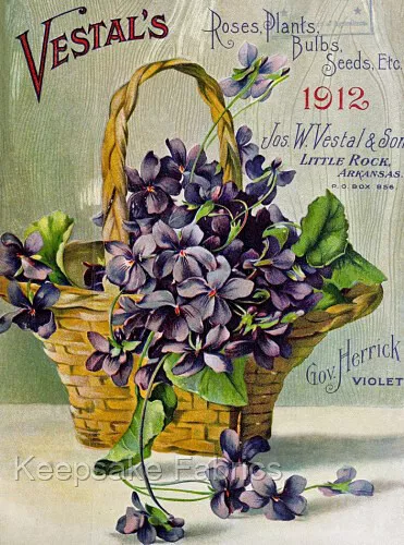 Violets Vintage Seed Quilt Block Multi Szs FrEE ShiPPinG WoRld WiDE (710A