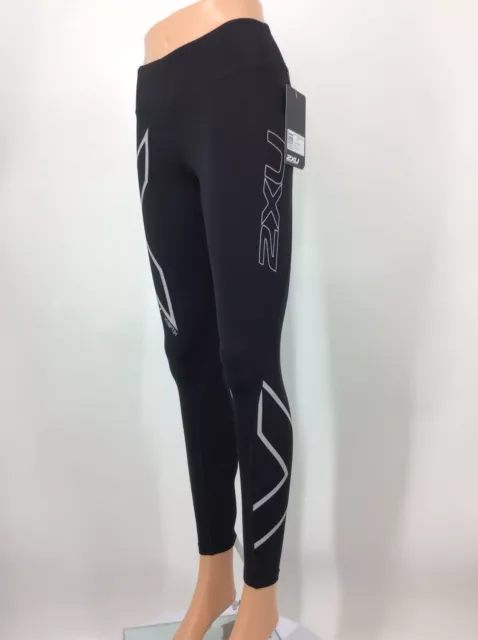 2Xu Hyoptik Thermal Reflective Mid Rise Compression Tights Womens Black Rrp £80