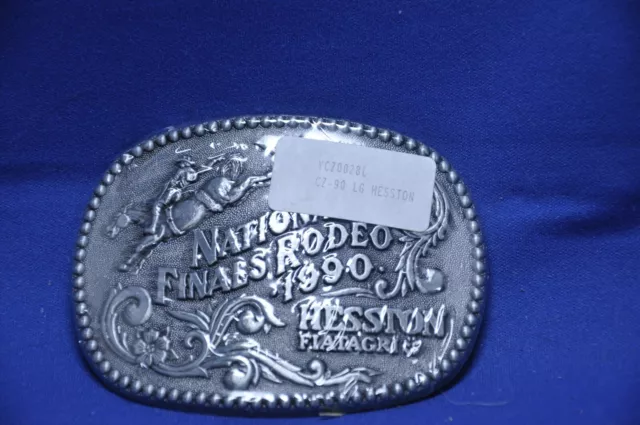 1990 National Finals Rodeo Hesston Fiatagri Belt Buckle New Original Packaging