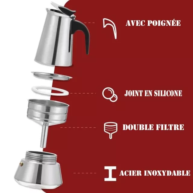 Cafetière Italienne 9 Tasses Outdoor Camping-Car Camion Van Gaz Electrique 3