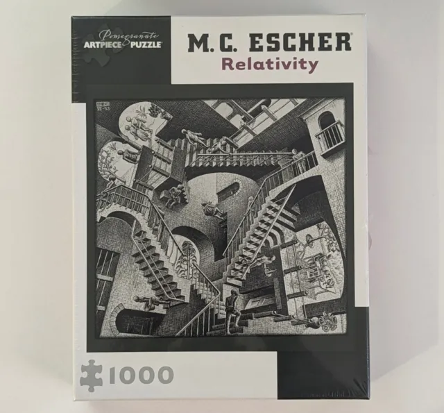 RELATIVITY M.C. Escher Jigsaw Puzzle 1000 Piece Pomegranate Artpiece NEW SEALED