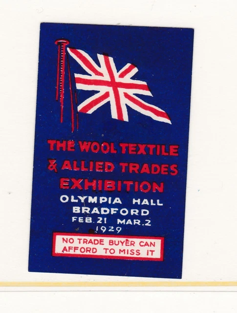 Wolltextil & Alliiertes Handwerk Exh Bradford 1929 Grossbritannien (30) Cinderellas