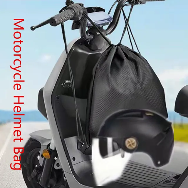 1Pc Motorcycle Helmet Bag Single Rope Draw Pocket for Scooter Moped Bik$v