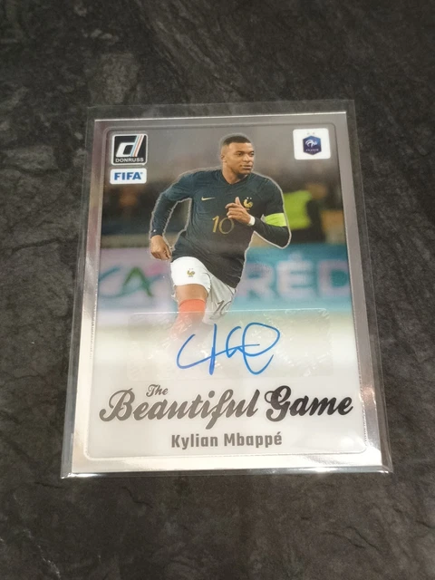 Carte Panini Donruss Kylian Mbappé 22/23 - Le Beau Jeu - Autographe /49 - Gradée PSA 9