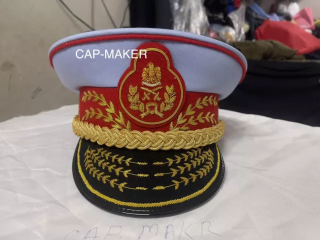 Colonel Gaddafi Military Army General Officers Parade Dress Visor Hat Cap