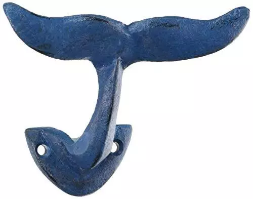 Abbott Collection Tail Wall Hook, 3.5 inches H, Whale Tale