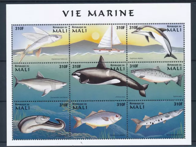 [36657] Mali 1997 Marine life Fish Orca MNH Sheet