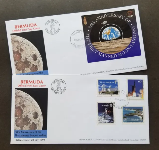 Bermuda 30th Ann 1st Manned Moon Landing 1999 Space Astronomy (FDC *odd *unusual