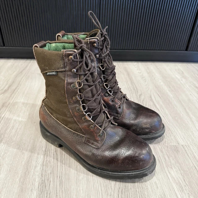 Browning Leather Gore-Tex Pull On Boots Men Size 8M Browning Brown Leather Hunting Boots Size 6.5 MW 8.5” Tall  main image 4