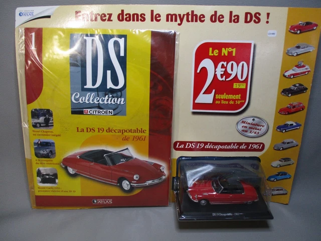 LG1880 UH NOREV ATLAS 1/43 Voiture Citroen DS 19 decapotable 1961 DS collection