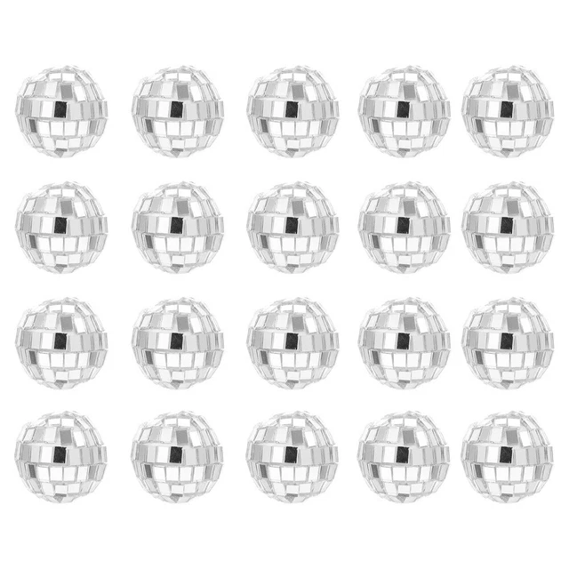 20 piezas bola de espejo coche accesorios bola de disco reflectante bola de vidrio boda
