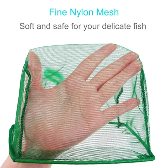 Fish Net Long Handle Wide Catching Range Fine Mesh Aquarium Net Nylon
