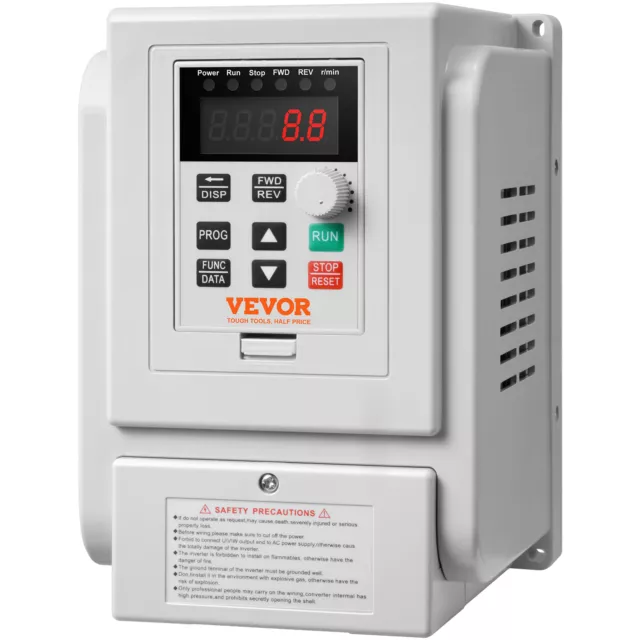 VEVOR Inverter Frequenza Trifase VFD 2,2kW 10A 3CV Controllo Velocità del Motore