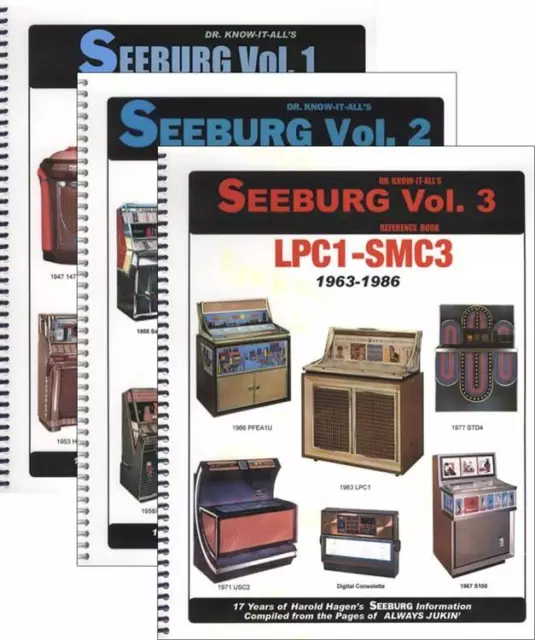 Dr Know It All's Seeburg Jukeboxes Volumes 1-2-3 Reference Book Repair