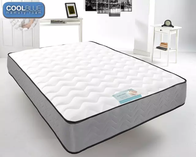 Touch Cool Blue Orthopedic Memory Foam Mattress - Anti Allergy Micro Quilted