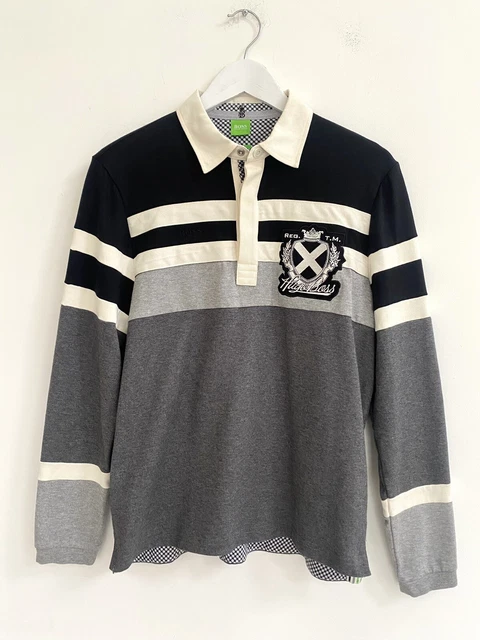 HUGO BOSS RUGBY Shirt - Green Label , Long Sleeve - Size Small £22.00 ...