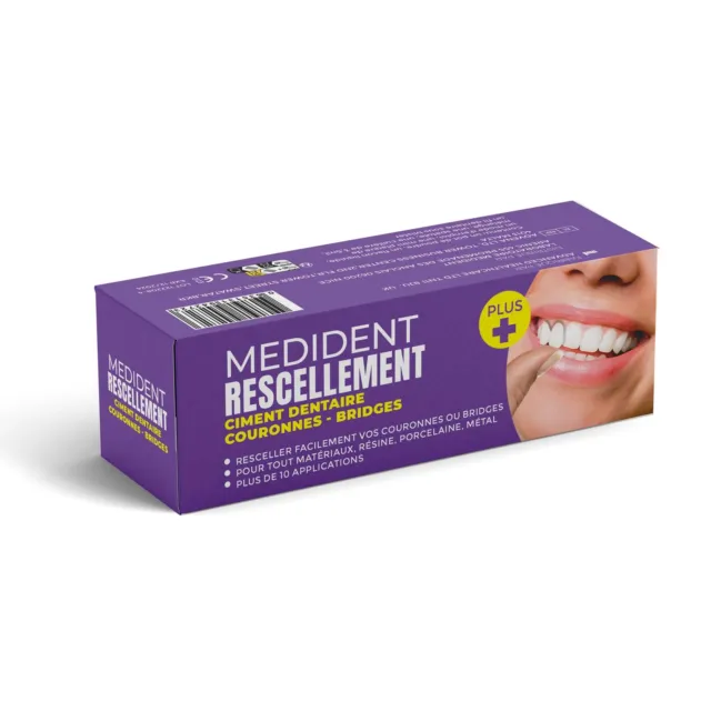 Ciment Dentaire Medident Rescellement Plus © Pour Resceller Couronnes Ou Brid...