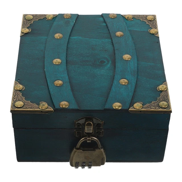 Boîte à bijoux verrouillable, boîte de rangement de bibelots pour