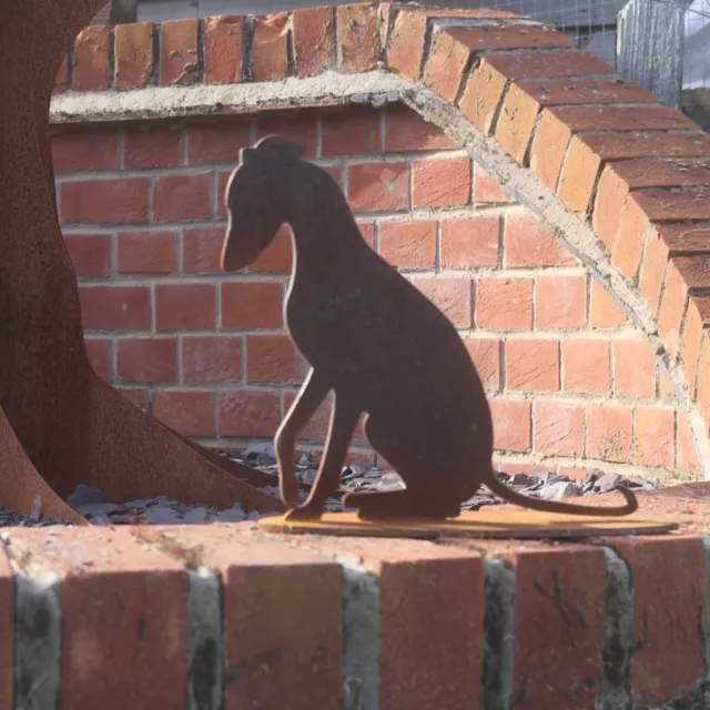 Rusty metal greyhound/whippet/lurcher gift, greyhound/whippet statue