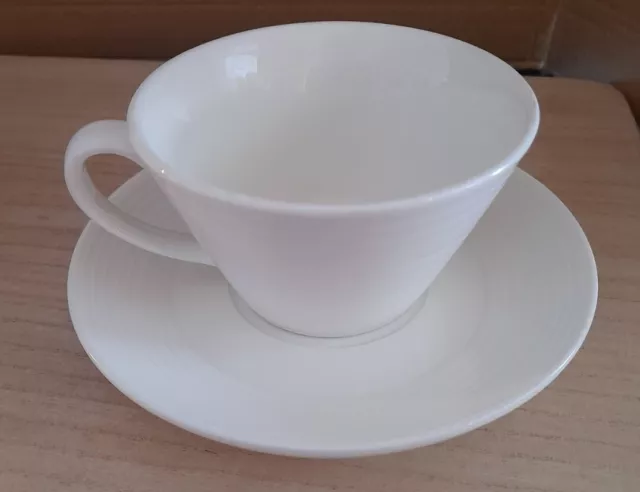 Belleek Living Cup Saucer Afternoon Tea Coffee Cream Neutral Rib Texture 2