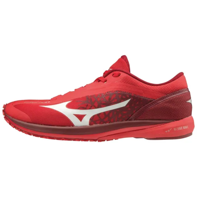 Mizuno Mens Wave Duel Running Shoes Trainers Lace Up Low Top - Red