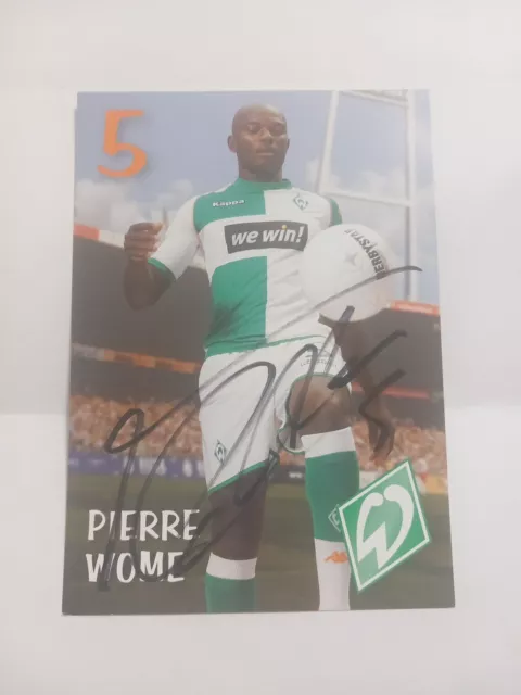 Signierte AK Pierre Wome Werder Bremen NEU