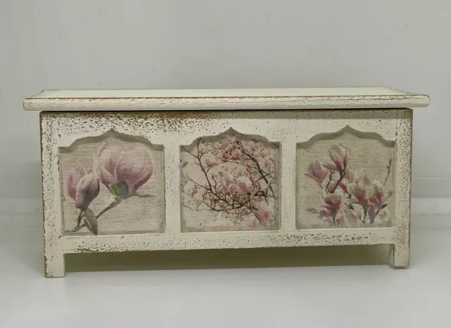 Maßstab 1:12 Puppenhaus Miniaturmöbel Shabby Chic Blumendecke Box