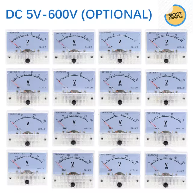 DC 0-600V Analog Volt Voltage Needle Panel Meter Voltmeter  Gauge 85C1 UK