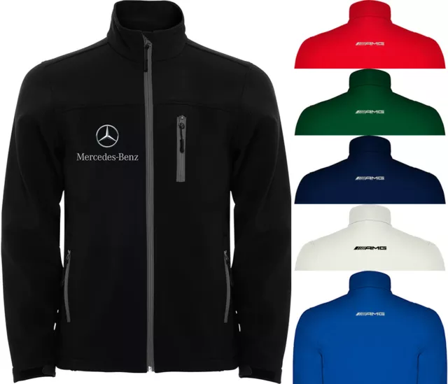 Mercedes AMG Embroidered Logo on Softshell Jacket Veste Mantel Blouson Parka