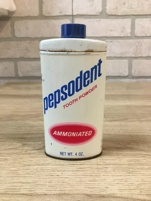 Vintage PEPSODENT Tooth Powder Giant Size, 4 Ounce Tin with Contents