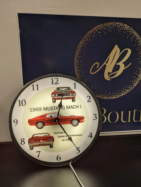 1969 Mustang Mach I Lighted Wall Clock 1969 Mustang Mach I Lighted Wall Clock