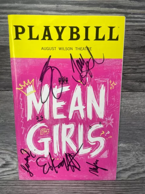 Mean Girls, Cast Signed, Playbill, August 2019, August Wilson Theatre