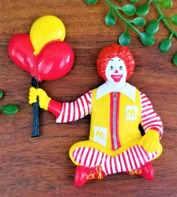 Vintage Ronald McDonalds Fridge Magnet Clown Balloons 1997 Retro Collectible