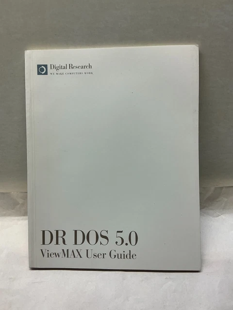 DR DOS 5.0 ViewMAX User Guide 1st Edition May 1990 £6.50 - PicClick UK