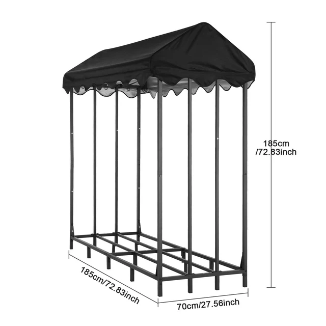 DanDiBo Portalegna Da Interno In Metallo Nero 96600 Porta Legna Per Camino Scaffale Per Legna Da Ardere 85395282
