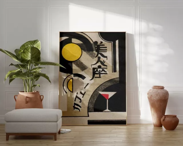 Abstract Japanese Martini Wall Art poster Choose your Size