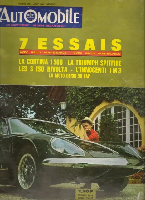 L'automobile 220 1964 Triumph Spitfire Ford Cortina 1500 12H Reims Iso Rivolta