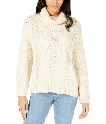 Avoria I-N-C Donna Zip Dettaglio Maglione Maglia M Bianco Sporco 