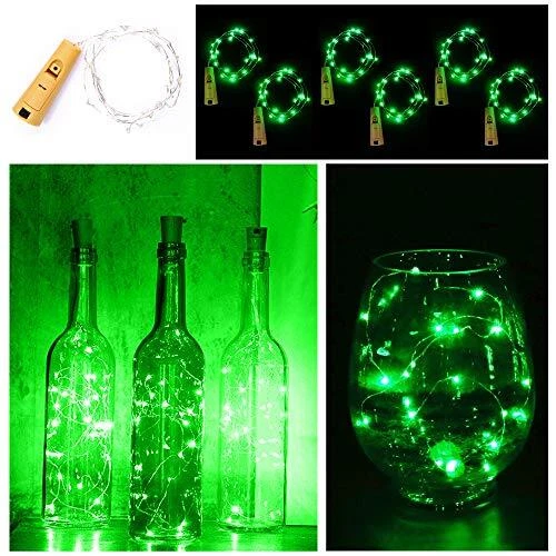 Konsait St.Patricks Day Party Supplies Wine Bottle Lights with Cork Kit 120LE...