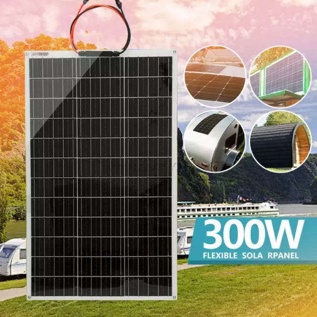 Flexible Solar Panel 18V Solar Panel Kit 300W Battery Charger Car Camping DIY RV