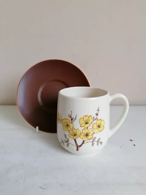 Retro Carlton Ware "Mimosa" Coffee Cup & Saucer