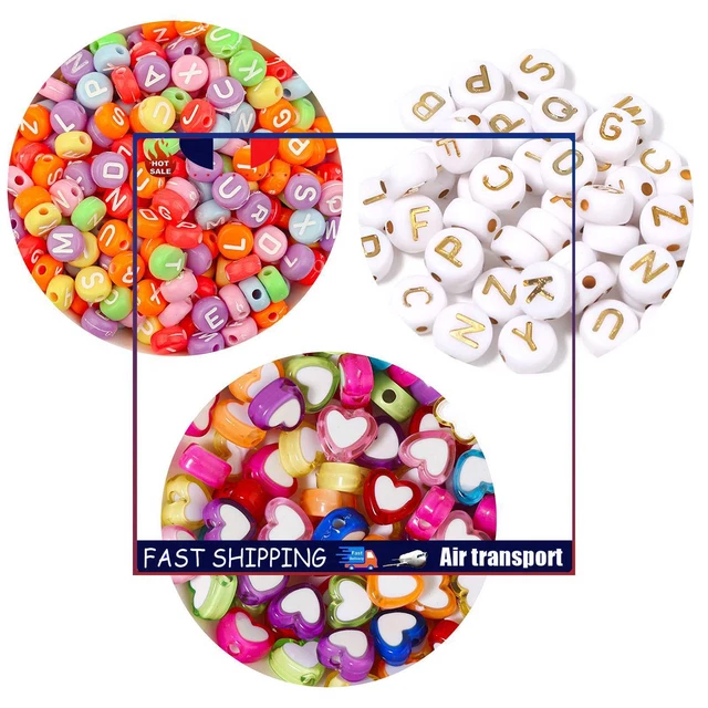 100pcs Bracelet Making Beads Kit - Colorful Letters Beads DIY Jewelry Making Kit