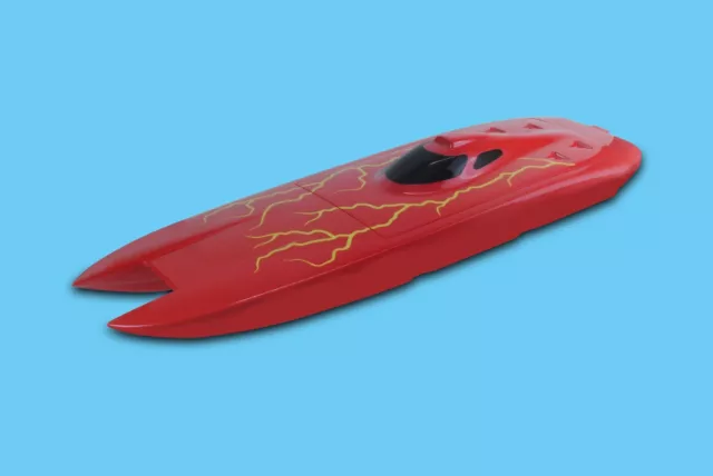 36" RC Pro Boat  EP Silver Fox Catamaran Epoxy Fiberglass Racing Boat Hull / RED