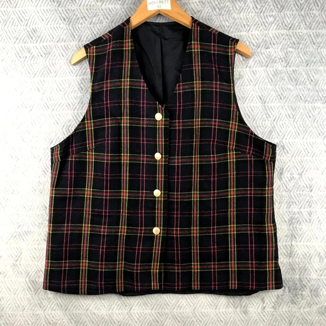 Veste Vintage Femme Anne Pinkerton USA - Laine à Carreaux - Taille 40 - Numérotée - Très Bon état
