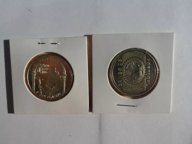 Portugal 2 Monedas Diferentes Conmemorativas S/Circul  De 500 Escudos De Plata   3