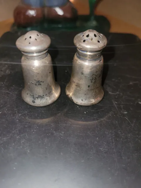 Antique Gorham Sterling Mini Salt & Pepper Shakers A3136 Free Shipping!!