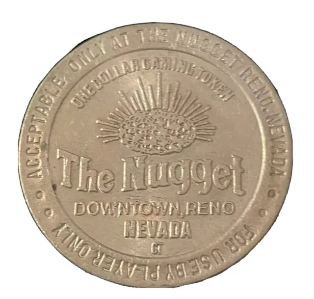 The Nugget Hotel & Casino Resort $1.00 Dollar Gaming Token Downtown Reno Nevada