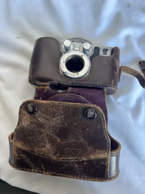 Mercury Univex Film Camera Vintage Camera  No Lens Leather Case For Parts Decor