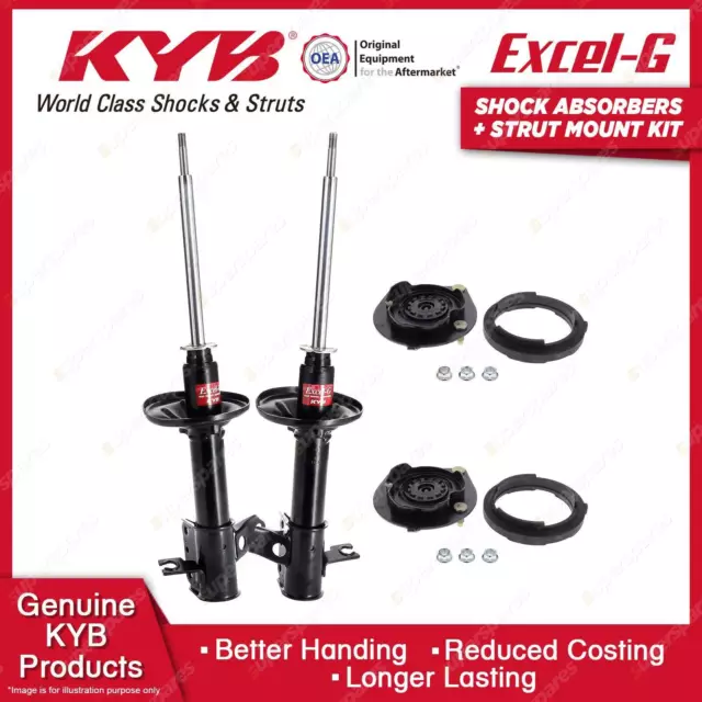 Pair Rear KYB Shock Absorbers Strut Mount Kit for Ford Laser KJ All Styles 94-99