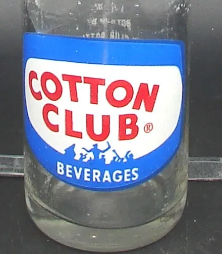 Cotton Club; Akron-Cleveland-Ashtabula; 3-color ACL soda pop bottle